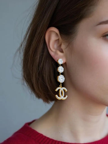 Chanel-Inspired Gemstone Earrings