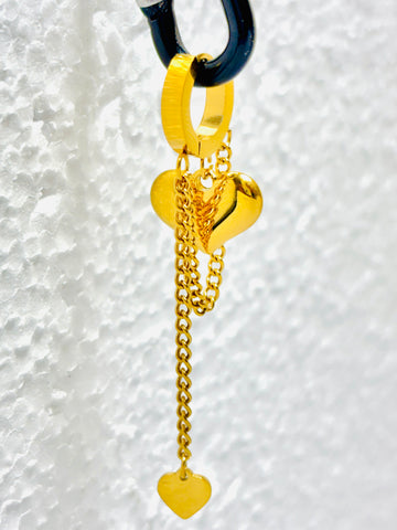 Golden Heartfall Earrings