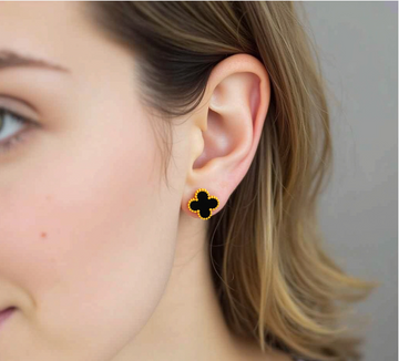 Black Clover Elegance Gold Earrings