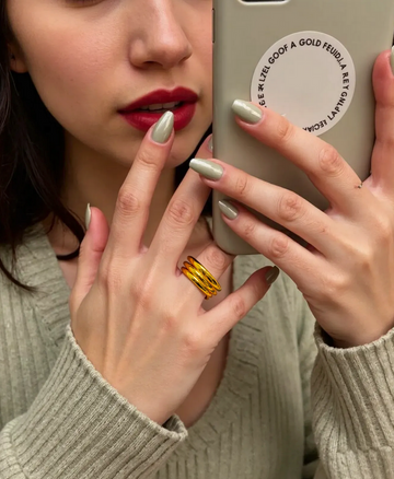 Spiral Elegance Gold Ring