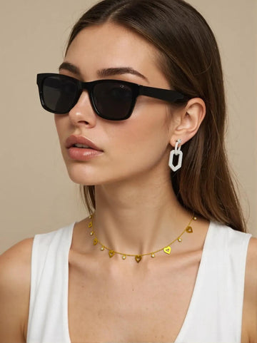 Golden Hearts and Gemstones Necklace