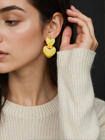Golden Bloom Dangling Earrings