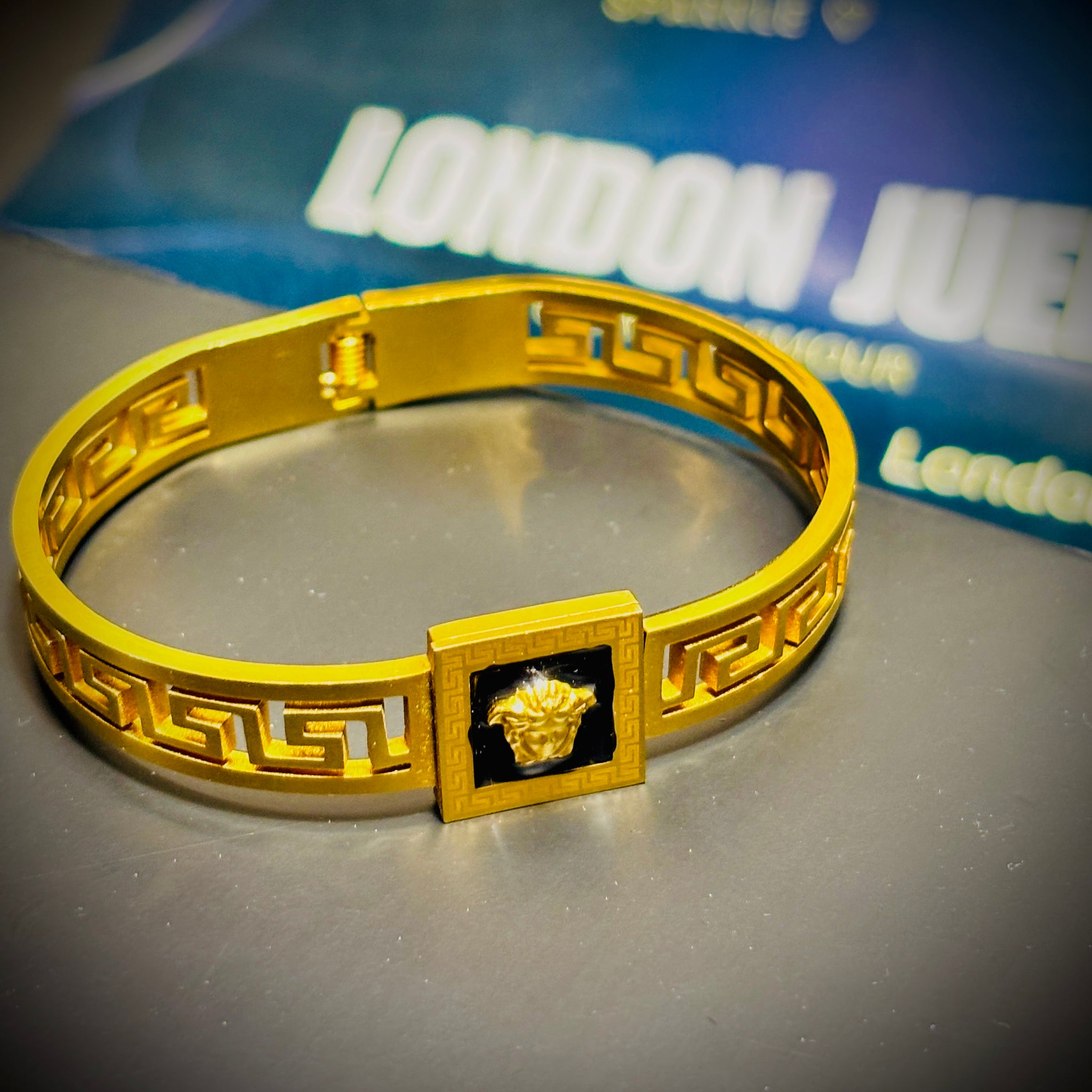 Golden Medusa Cuff Bracelet