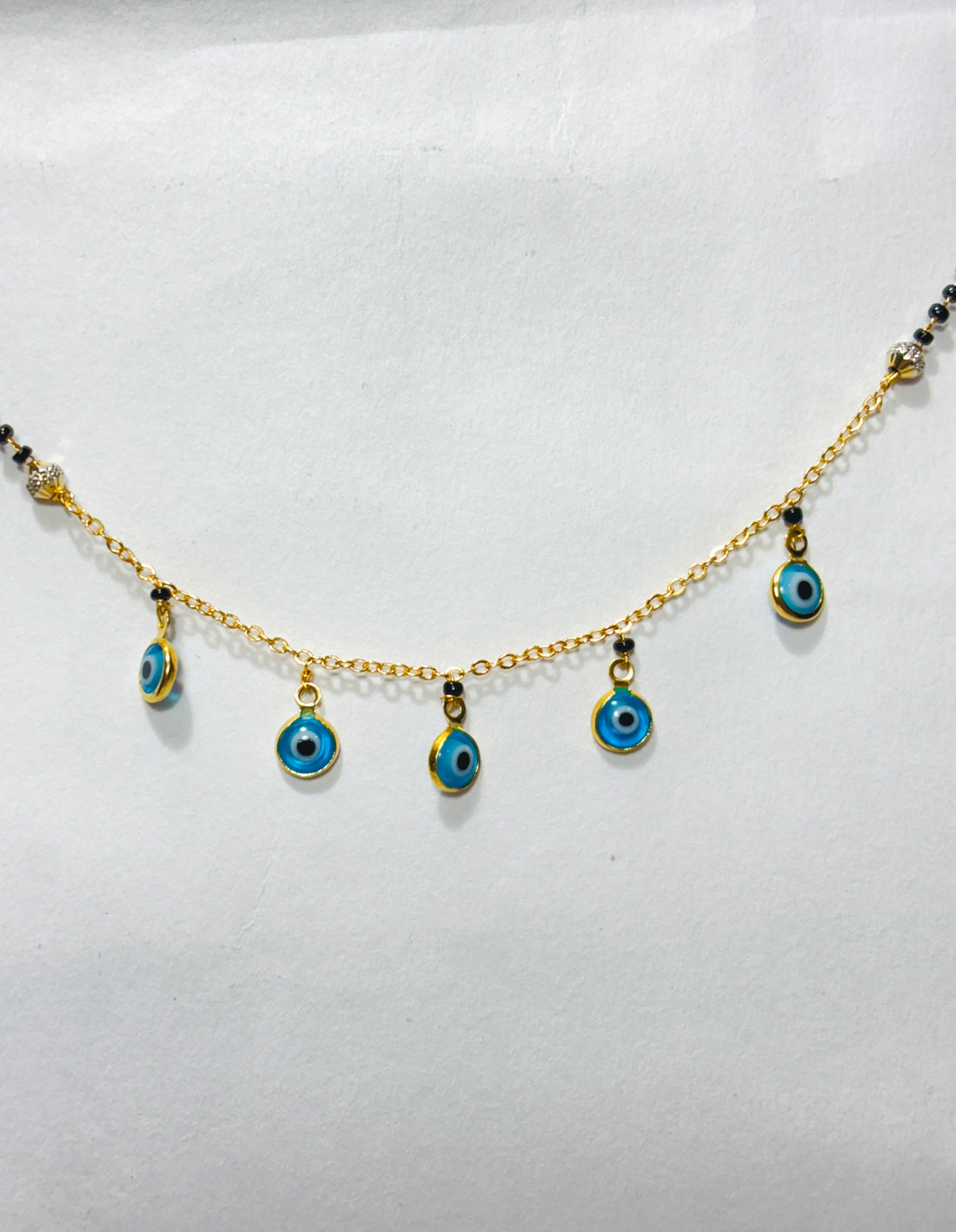 Golden Guardian Evil Eye Charm Necklace