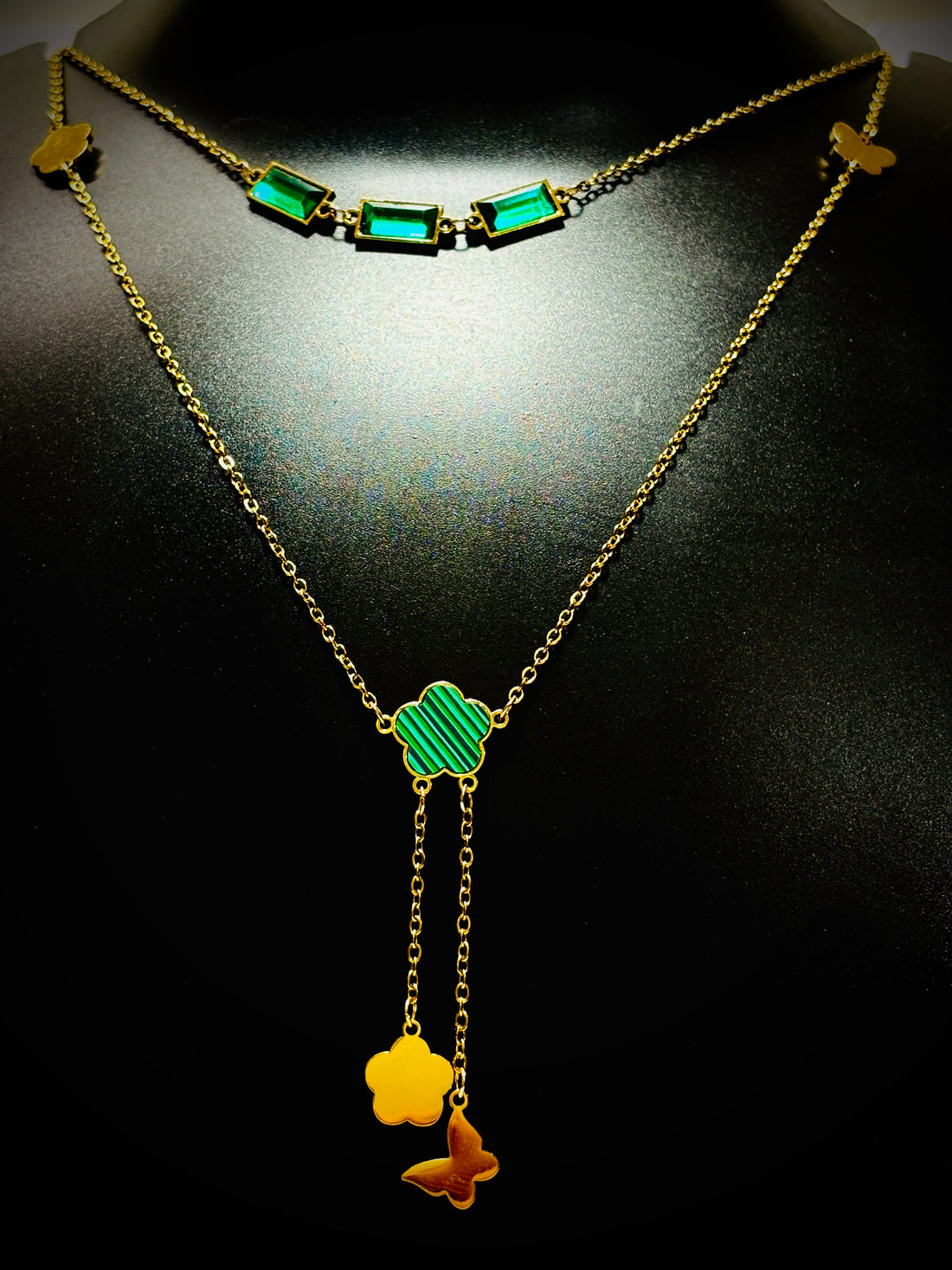Golden Harmony Gemstone Necklace
