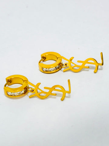 Luxurious YSL-Inspired Gold Hoop Earrings